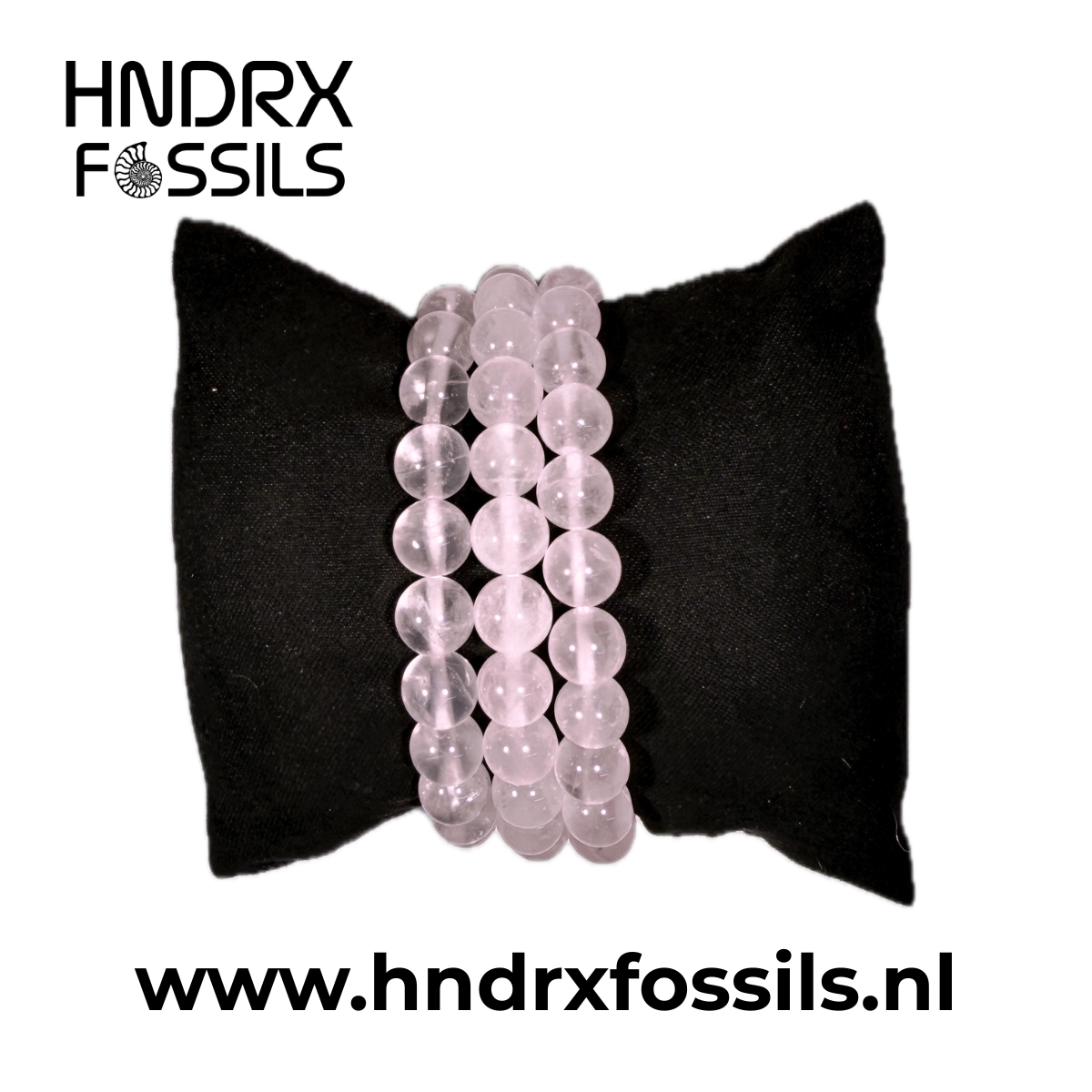 Rozenkwarts armband 8mm