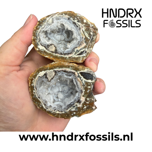 Middelgrote Mexicaanse Tranca geode, gezaagd en geslepen | 127 gram