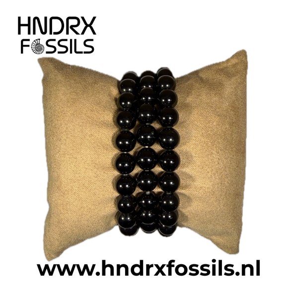 Zwarte Toermalijn armband rond 8mm
