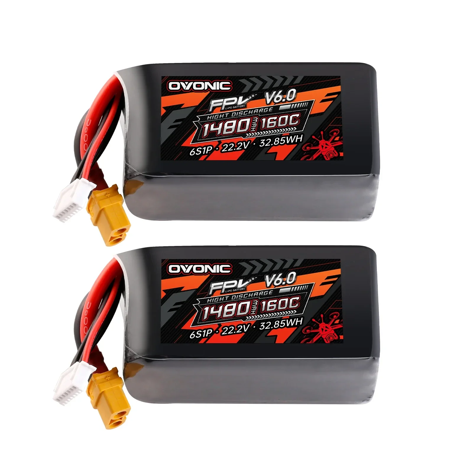 Ovonic - 6S 1480mAh 22.2V 160C XT60 (2-pack)