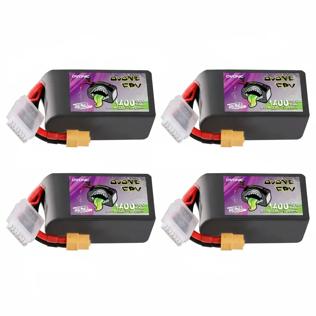 Ovonic - 6S 1400mAh 22.2V 150C Rebel 2.0 XT60 (4-pack)