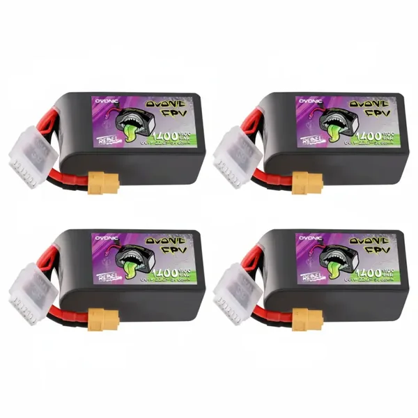 Ovonic - 6S 1400mAh 22.2V 150C Rebel 2.0 XT60 (4-pack)