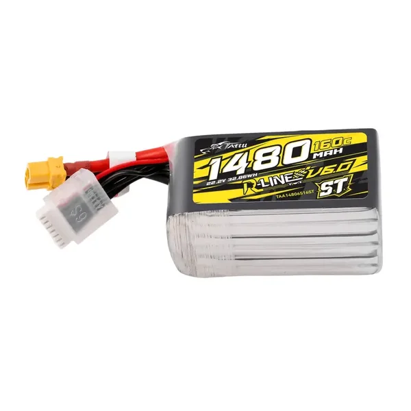 Tattu R-Line V6 1480mAh 6S 160C LiPo Battery with XT60 [ST]