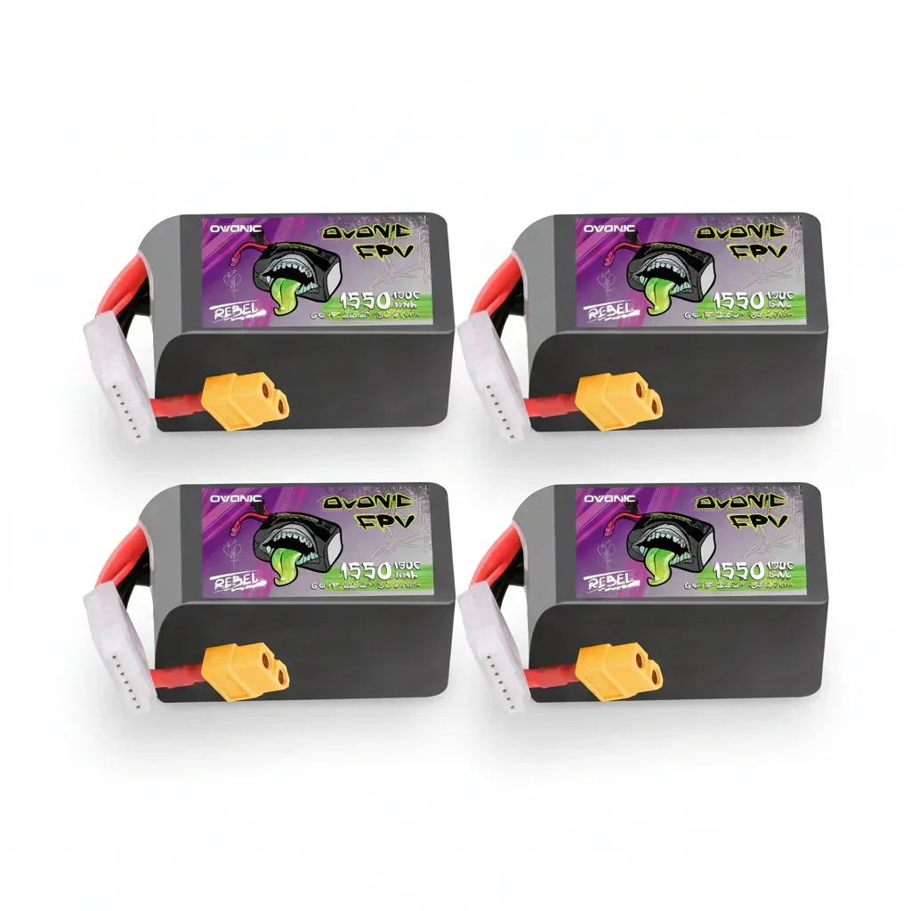 Ovonic - 6S 1550mAh 22.2V 150C Rebel 2.0 XT60 (4-pack)