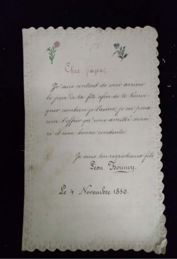 Lettre canivet 1850