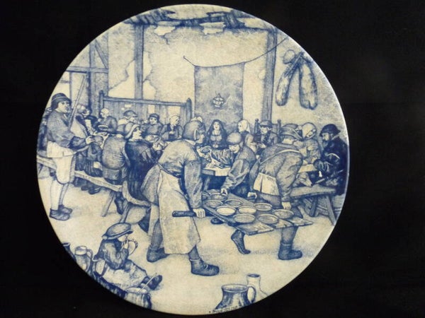 Assiette Bruegel  bleu de Delfts