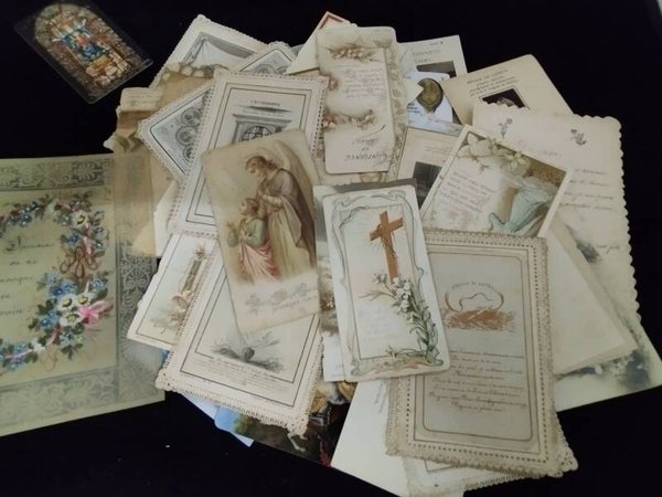 Lot de carte de baptême et communion