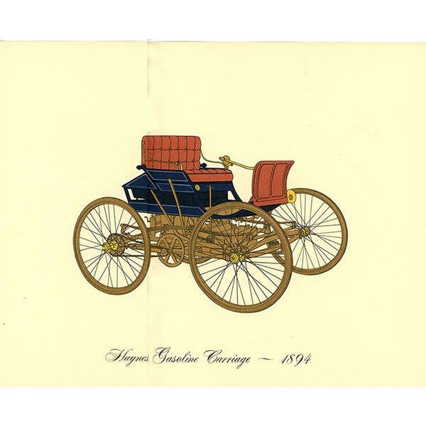 1894 Haynes Gasoline Carriage Original Print