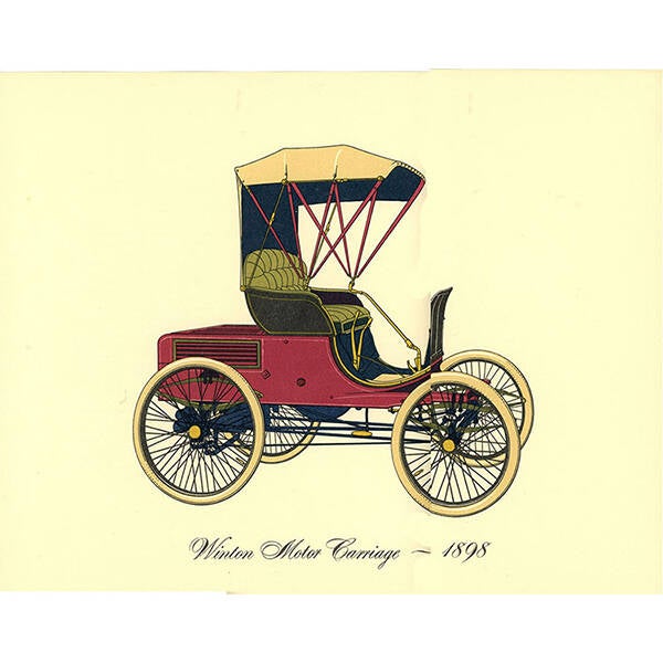 1898 Winton Motor Carriage Original Print