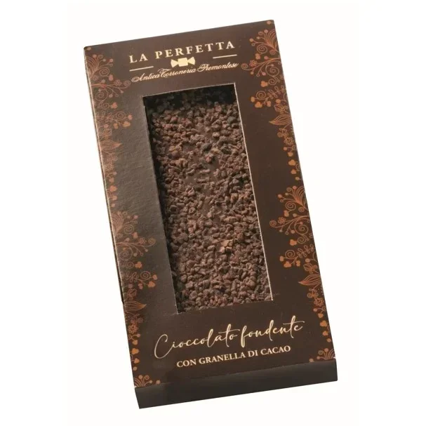 Chocoladereep met stukjes cacaoboon