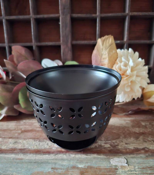Waxwarmer zwart metaal