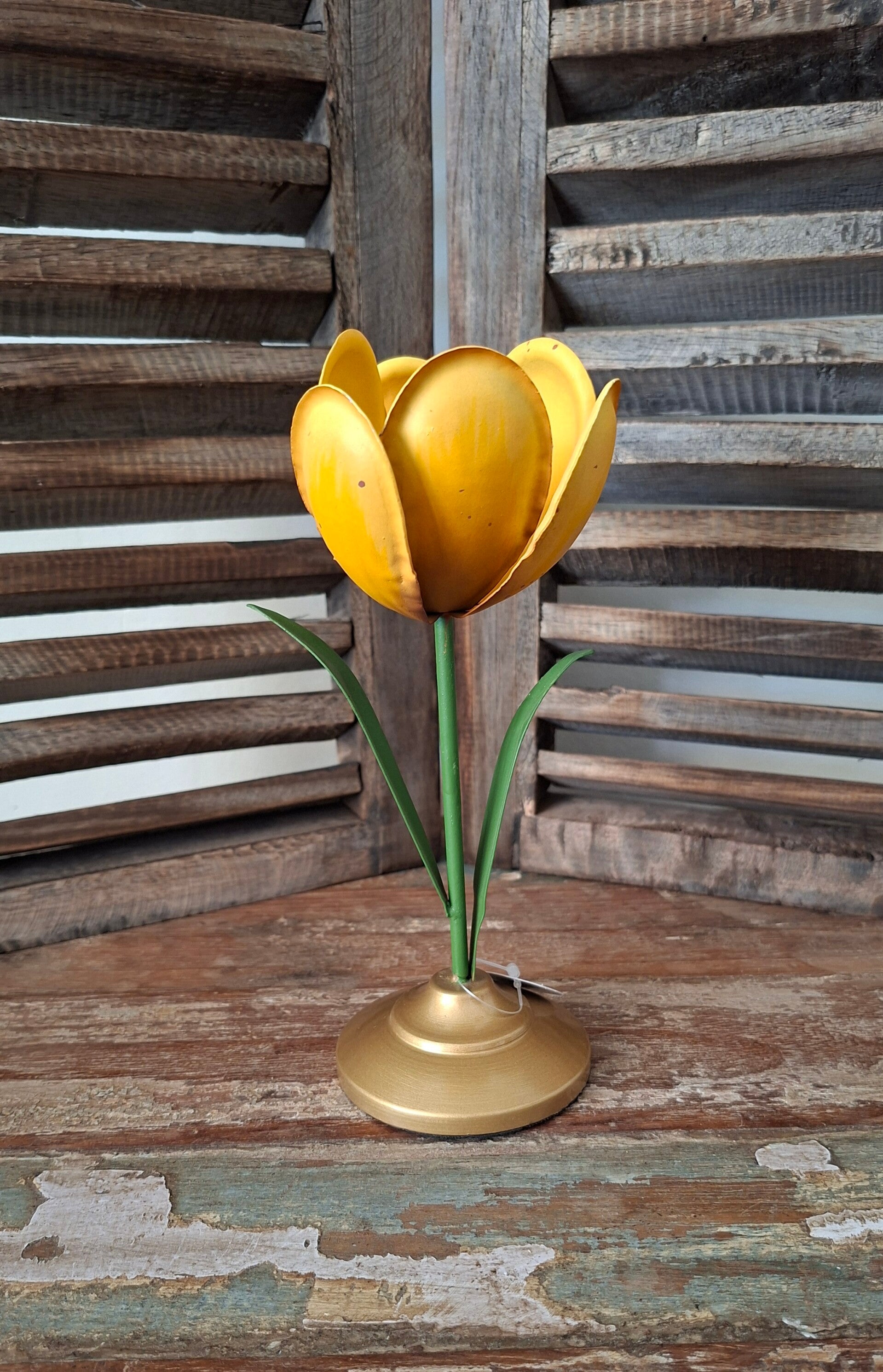 Pip Studio kandelaar metaal gele tulp