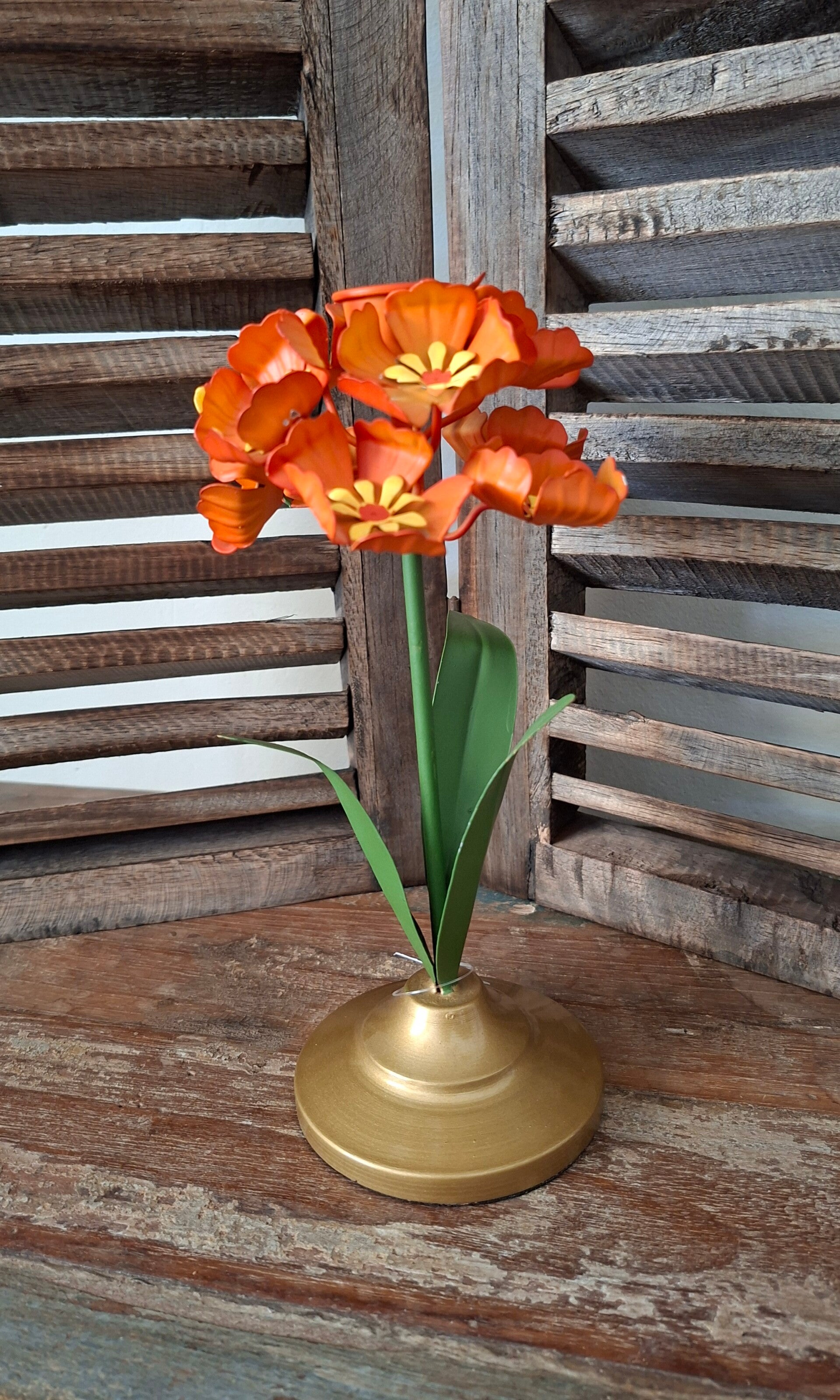 Pip Studio kandelaar metaal oranje bloem