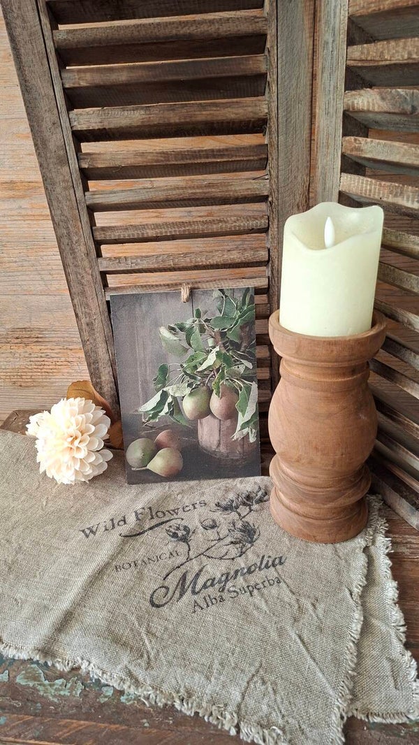Houten deco bordje met peren