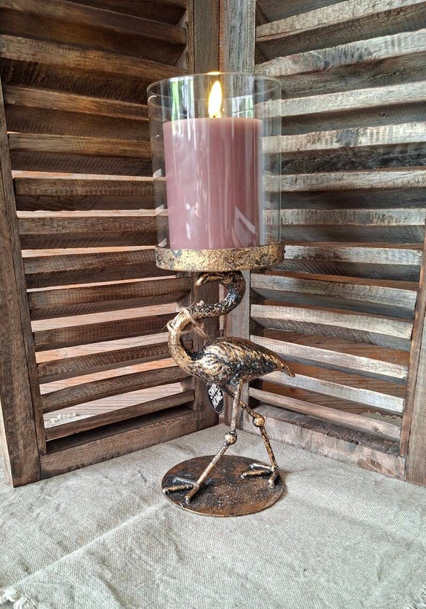 Vincy flamingo windlicht