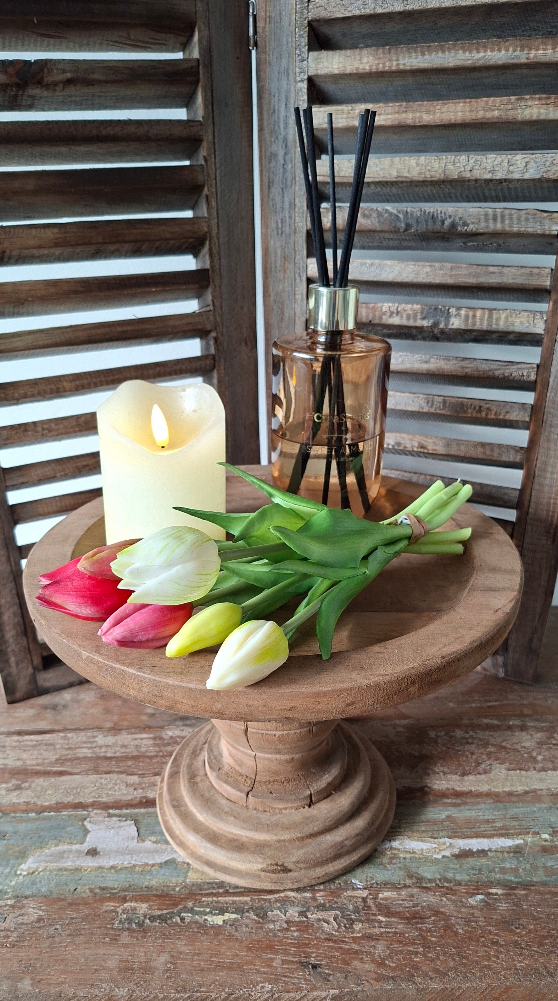 Houten plateau/etagère H21xD29cm