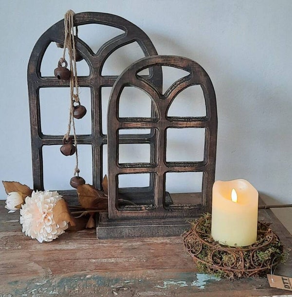 Houten stalraam grey-wash maat S