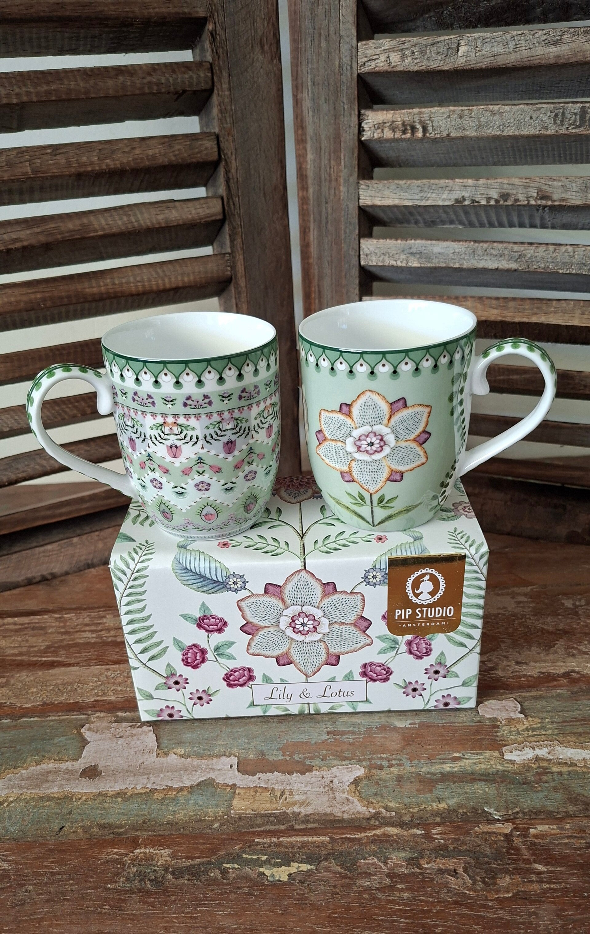 Pip Studio 2 mokken maat S Lily&Lotus Light Green