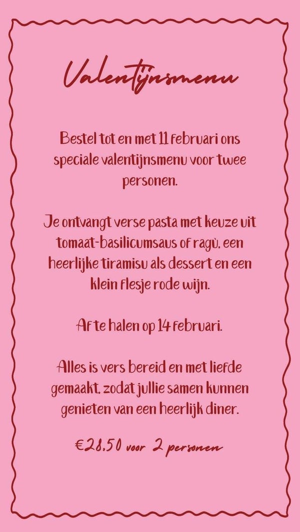 Valentijnsdiner voor 2
