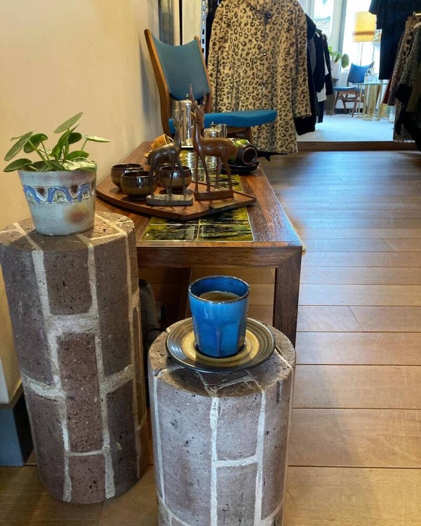 Cilindrische bakstenen plantentafels