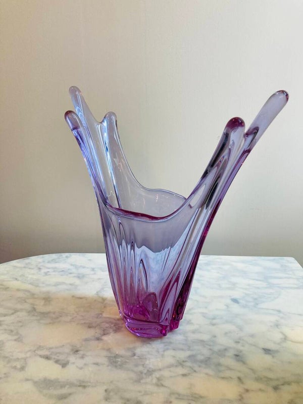 Mid-century Val St. Lambert ‘splash’ vaas