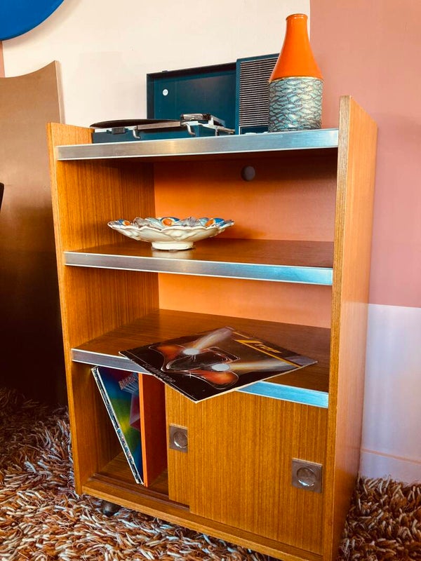 Vintage platenkastje, jaren ‘60/‘70, Frankrijk