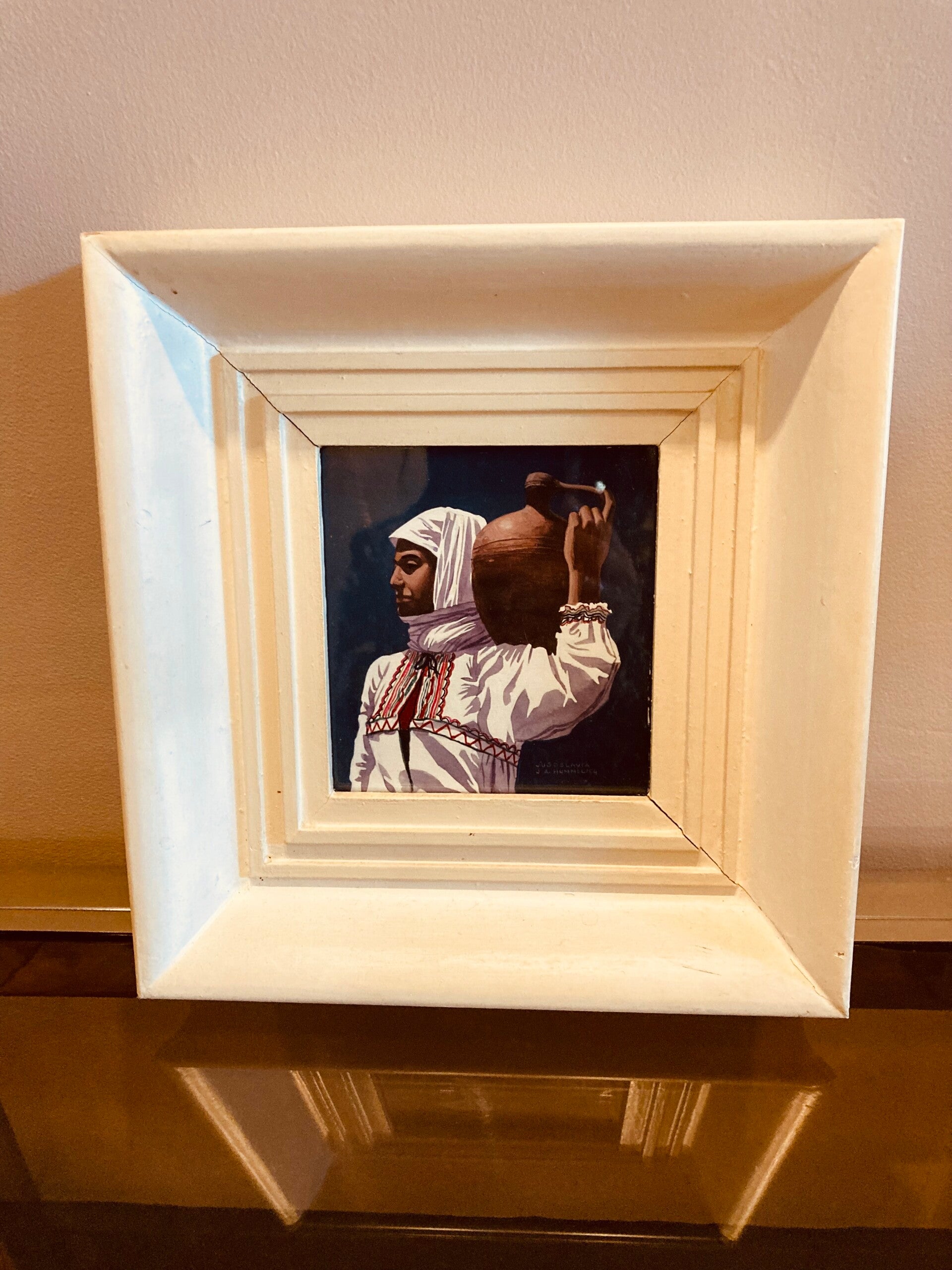 Aquarel John Hummel, Oosterse vrouw met waterkruik