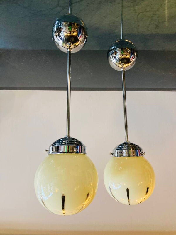 Art deco hanglampen set, jaren ‘30