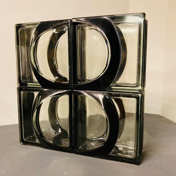 Rookglas glasblokken jaren ‘60, Chiaro I en Chiaro II, Peter Müller-Munk