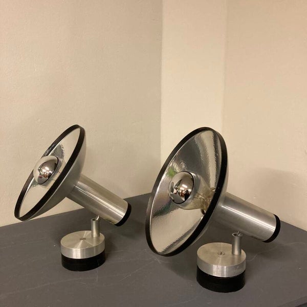 Set Philips wand-/plafondlampen, aluminium, jaren ‘70