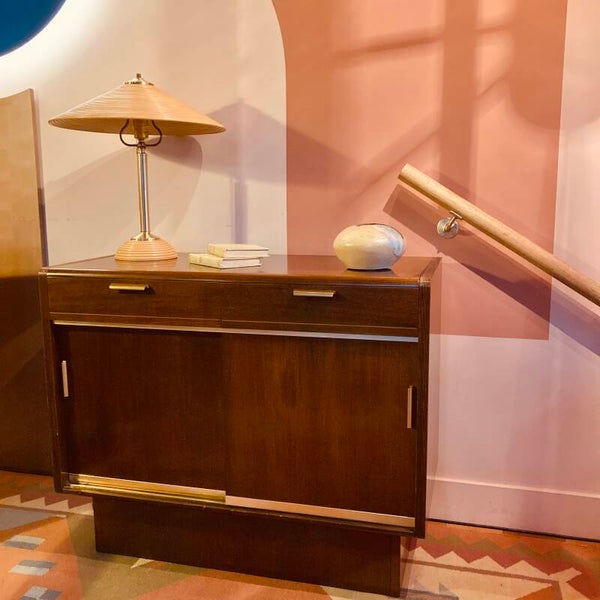 Wandkast A.A. Patijn voor Zijlstra Joure, jaren ‘50, notenhout