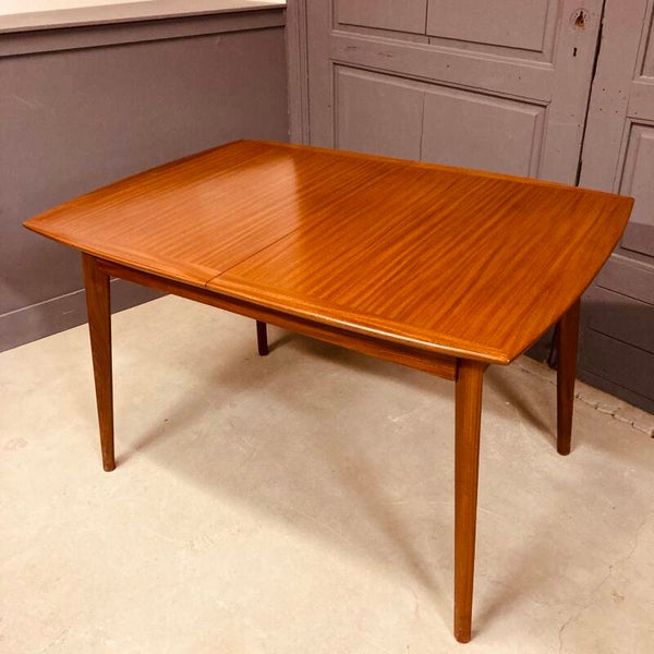 Uitschuifbare eettafel Louis van Teeffelen voor Wébé, teak, jaren ‘60