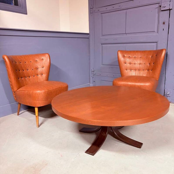 Jaren ‘70 ronde salontafel