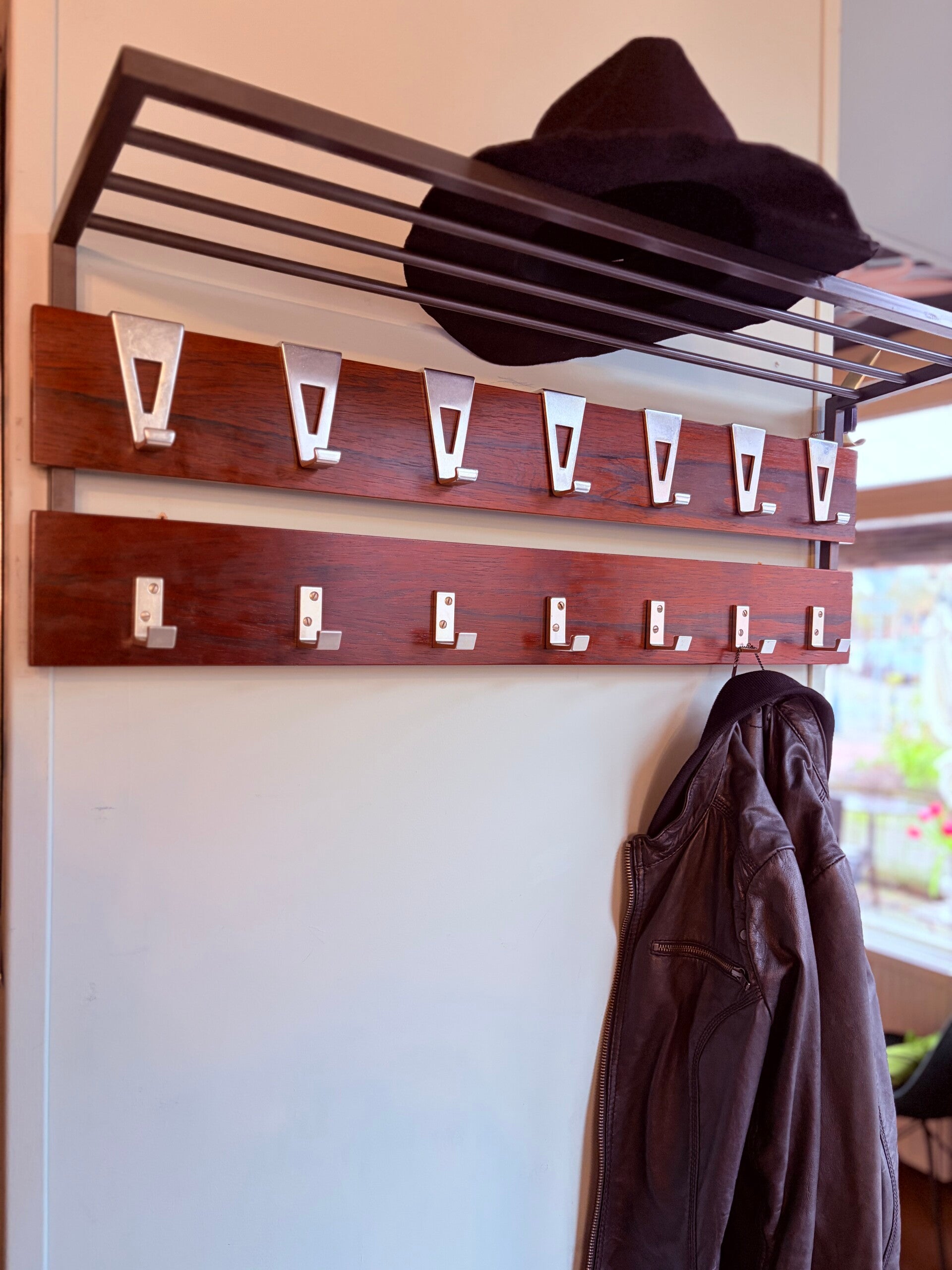 Vintage jaren ‘70 wandkapstok