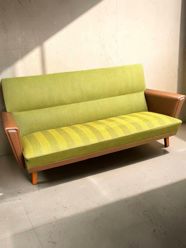 Vintage jaren ‘50/‘60 2/3-zitsbankje