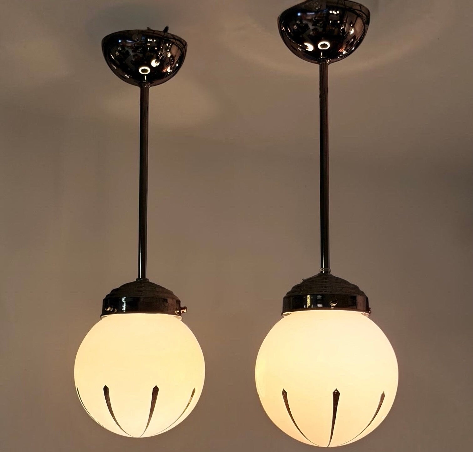 Art deco hanglampen set, jaren ‘30