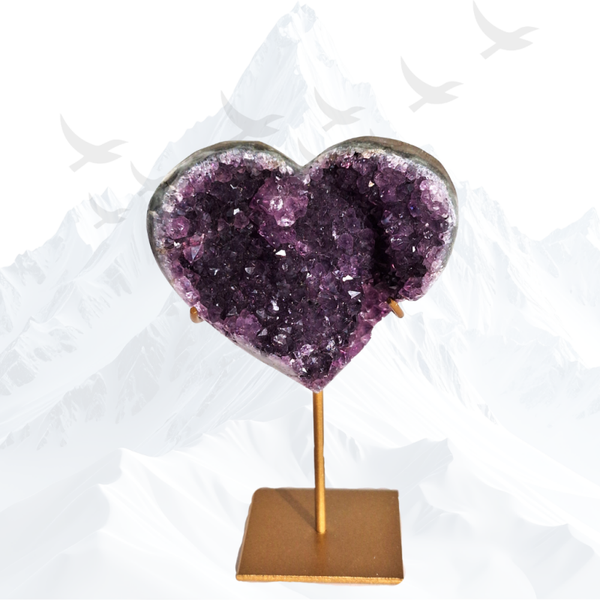 Amethist Hart op Standaard  - 0409