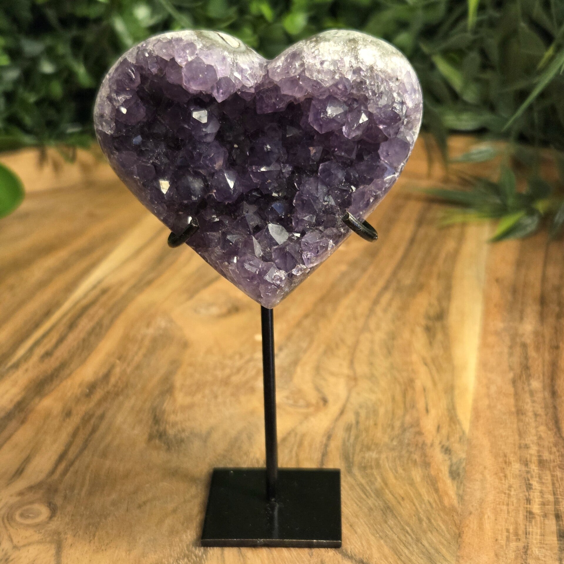 Amethist Hart op Standaard - 1486