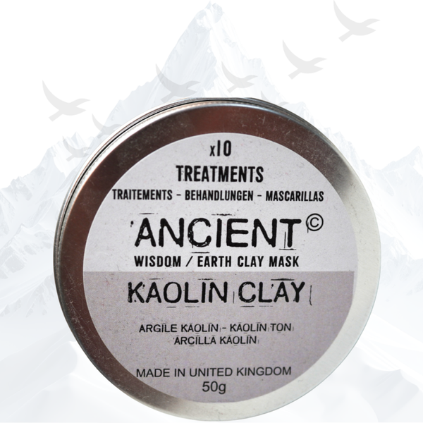 Kaolin (witte klei) Kleipoeder Masker Ancient Wisdom - 1798