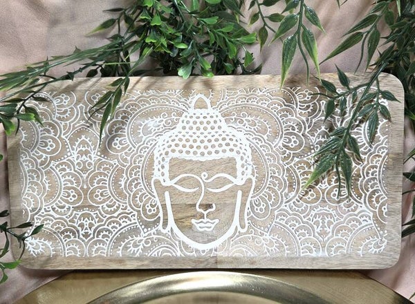 Boeddha White Wash Tray - 2566