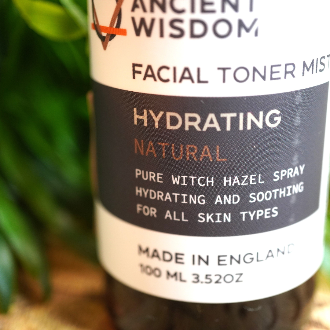 Pure toverhazelaar gezichtstoner mist van Ancient Wisdom, 100 ml.