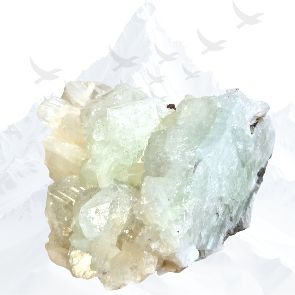 Ruwe apofyliet uit Poona India.