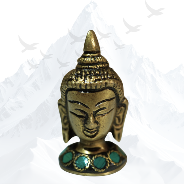 Boeddha Hoofd Messing - 260002