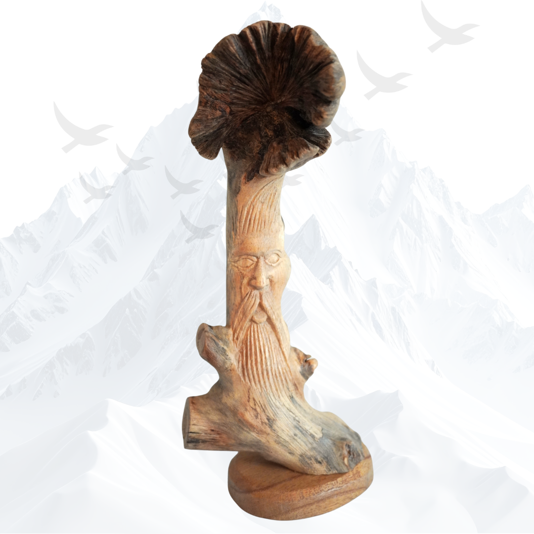 Greenman met hand gesneden uit parasiethout.