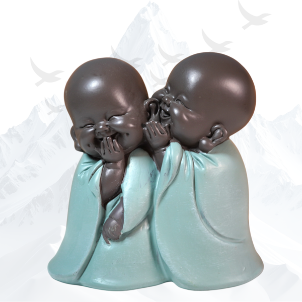 Baby Monnik Fluisterend Beeld - 260054