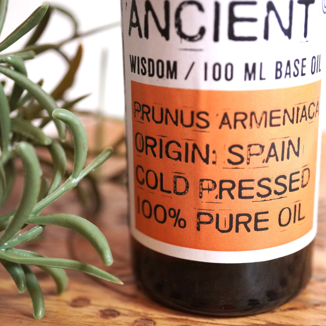 Abrikozenpit basisolie, puur natuurlijk van Ancient Wisdom.