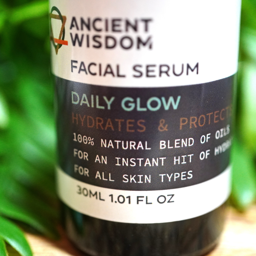 Gezichtsserum daily glow van Ancient Wisdom, 30 ml