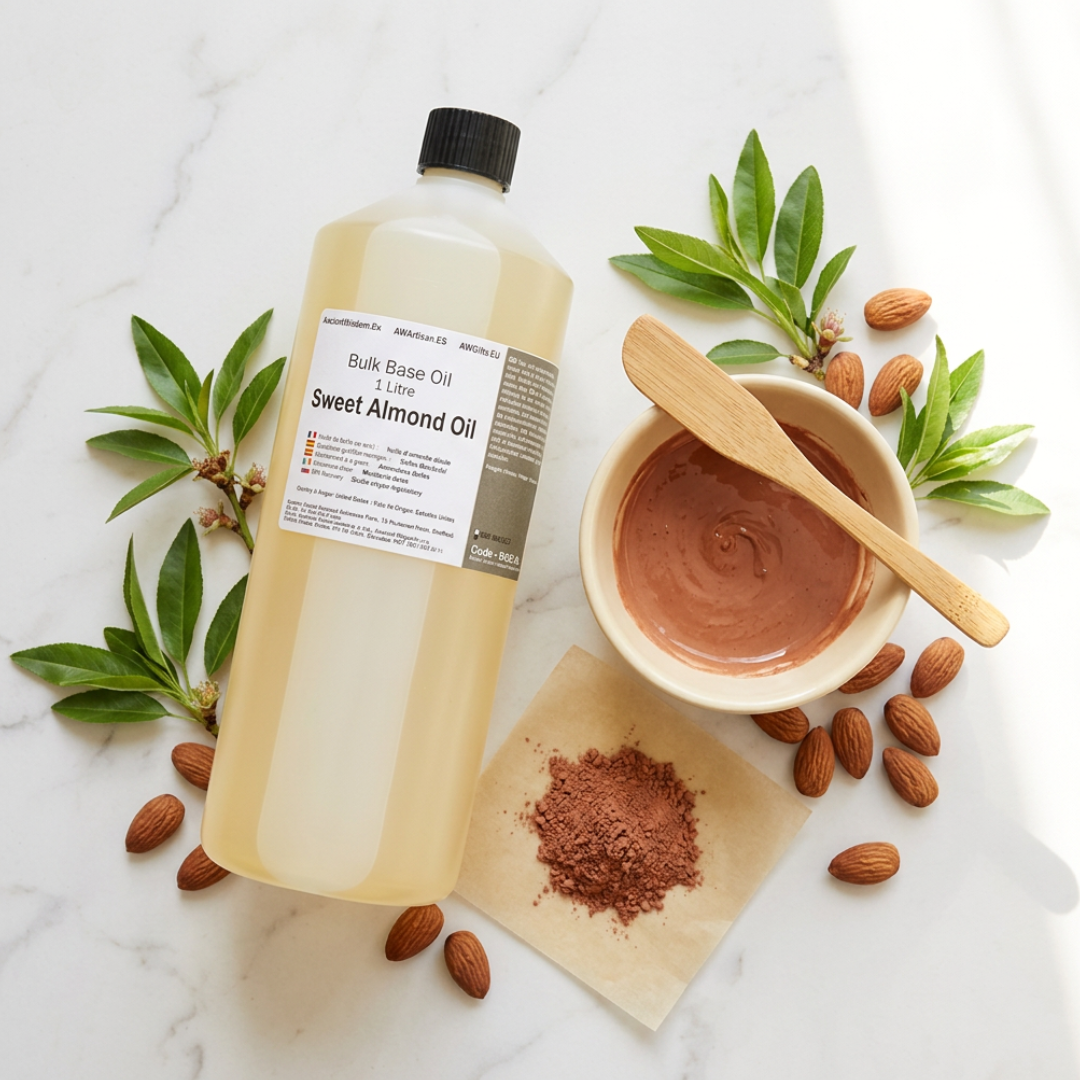 Zoete amandel olie, 1 liter, van Ancient Wisdom