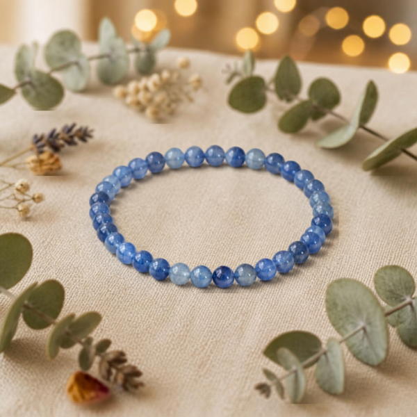 Kyaniet Kralenarmband ± 6mm - 261811
