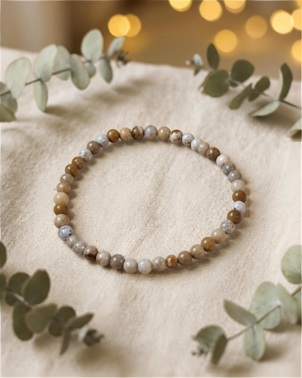 Fossiel Koraal Kralenarmband - 261829